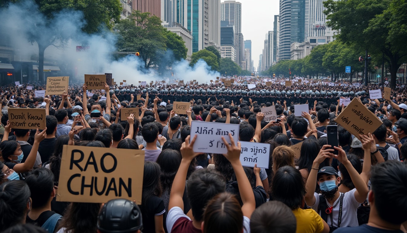 explore the ongoing protests and social unrest in bangkok, as citizens voice their demands for change and justice. understand the underlying issues, the impact on daily life, and the response from authorities in this dynamic and evolving situation.
