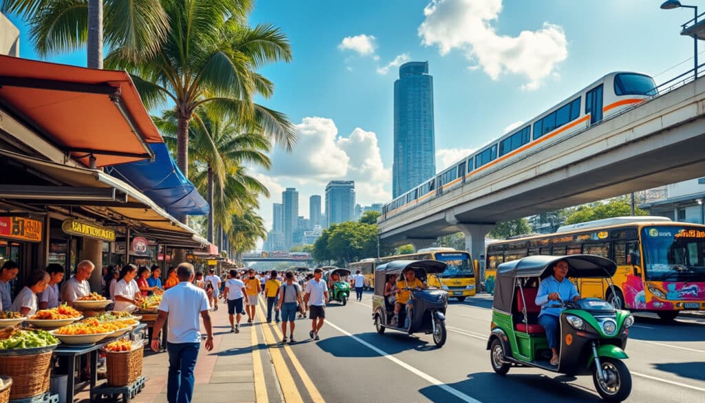 discover the efficient and affordable public transport options in bangkok, including the bts skytrain, mrt subway, and boats along the chao phraya river. navigate the bustling city with ease and experience local life on the go!