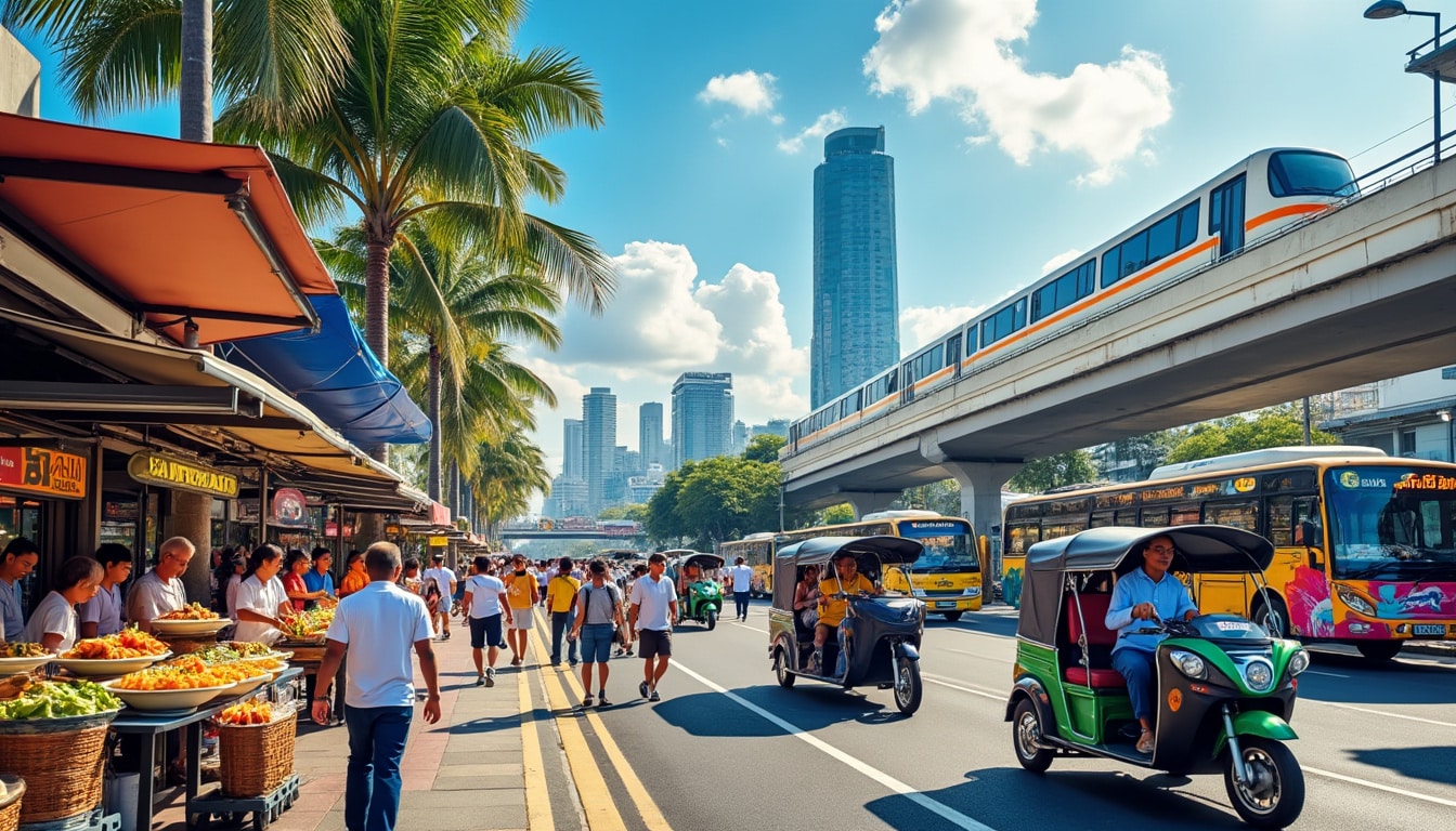 discover the efficient and affordable public transport options in bangkok, including the bts skytrain, mrt subway, and boats along the chao phraya river. navigate the bustling city with ease and experience local life on the go!